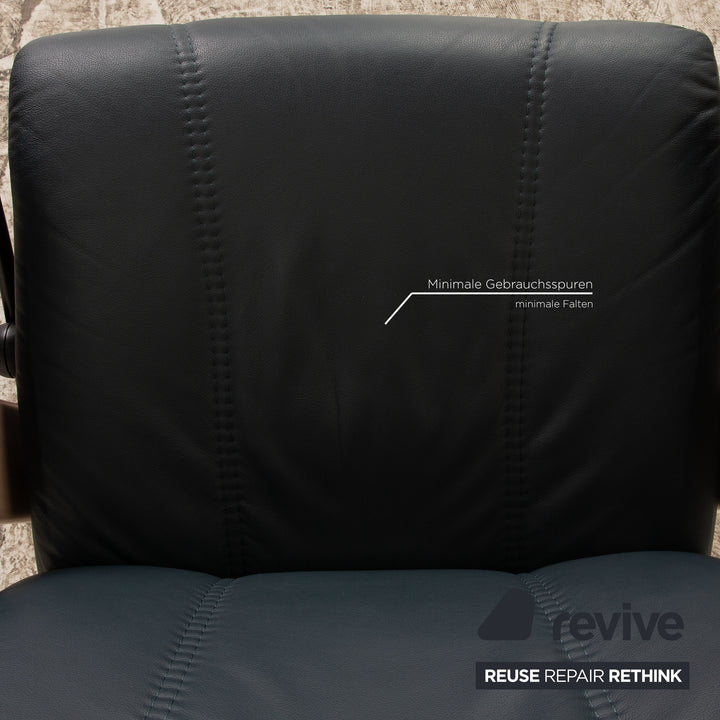 Stressless Consul Leder Sessel Dunkelblau Größe M elektrische Funktion