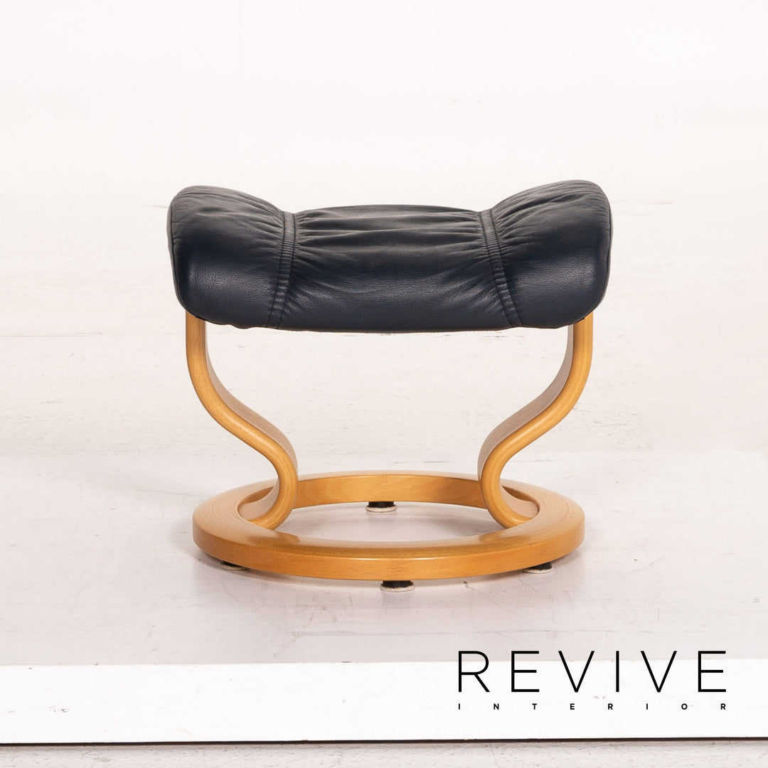 Stressless Consul Leder Sessel inkl. Hocker Blau Dunkelblau Funktion Relaxfunktion Relaxsessel #15323