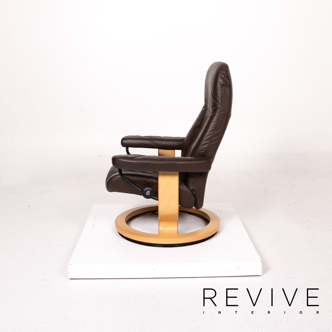 Stressless Consul Leder Sessel inkl. Hocker Braun Dunkelbraun Funktion Relaxfunktion Relaxsessel #14838
