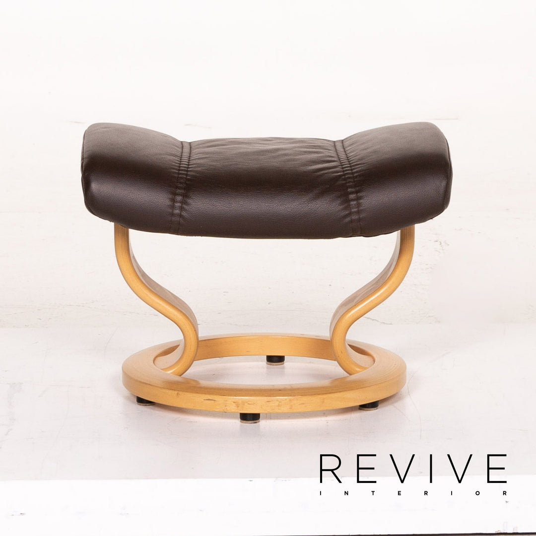 Stressless Consul Leder Sessel inkl. Hocker Braun Dunkelbraun Funktion Relaxfunktion Relaxsessel #14838