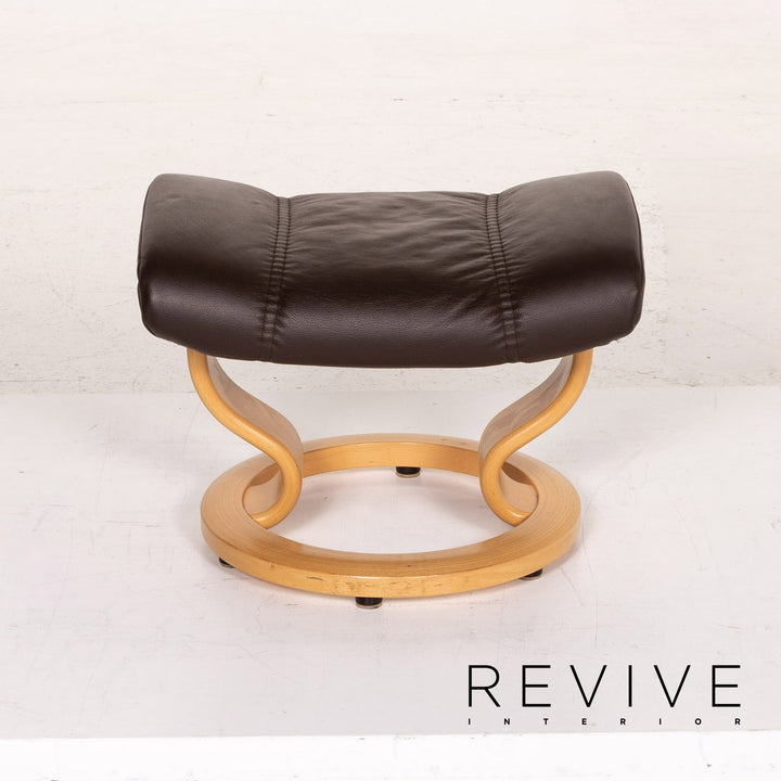 Stressless Consul Leder Sessel inkl. Hocker Braun Dunkelbraun Funktion Relaxfunktion Relaxsessel #14838