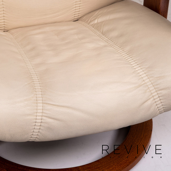 Stressless Consul Leder Sessel inkl. Hocker Creme Funktion Relaxfunktion Funktion #14790
