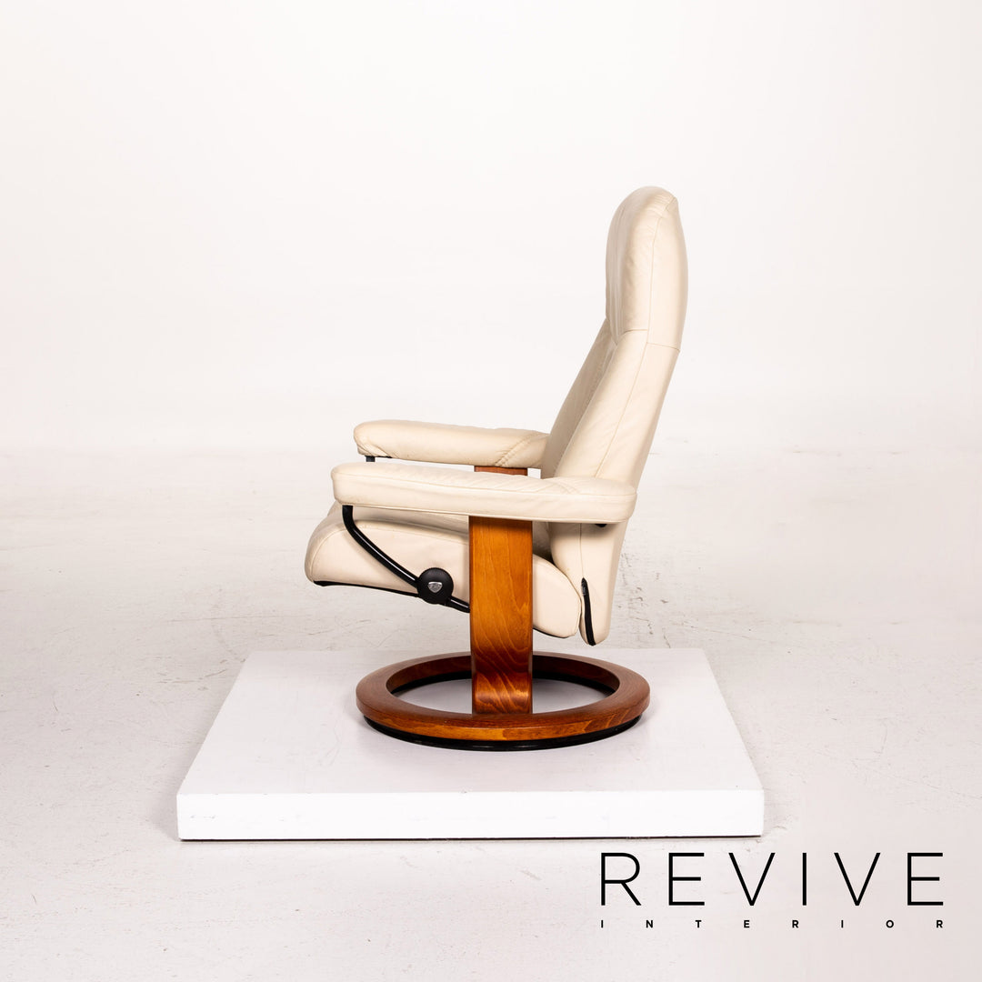 Stressless Consul Leder Sessel inkl. Hocker Creme Funktion Relaxfunktion Funktion #14790