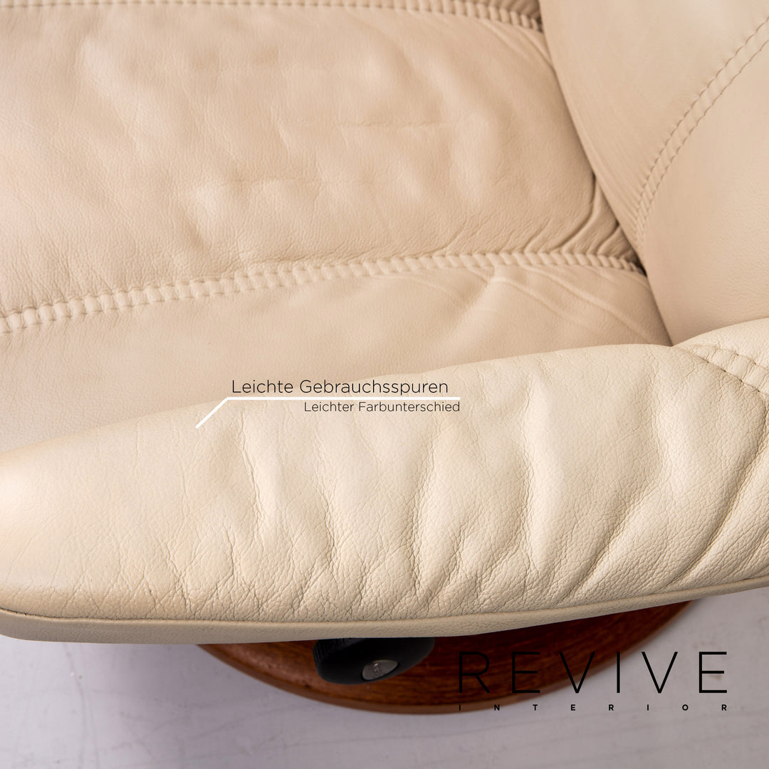 Stressless Consul Leder Sessel inkl. Hocker Creme Funktion Relaxfunktion Funktion #14790