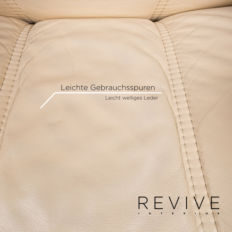 Stressless Consul Leder Sessel inkl. Hocker Creme Relaxfunktion Funktion 