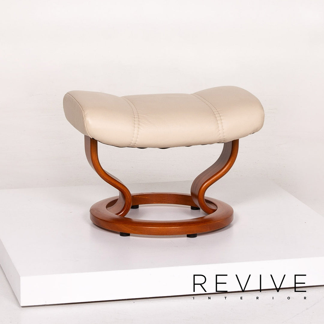 Stressless Consul Leder Sessel inkl. Hocker Creme Relaxfunktion Funktion #14047