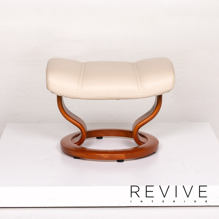 Stressless Consul Leder Sessel inkl. Hocker Creme Relaxfunktion Funktion #14047