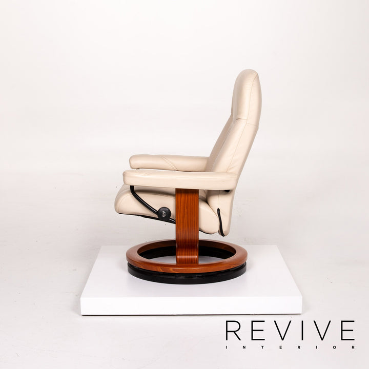 Stressless Consul Leder Sessel inkl. Hocker Creme Relaxfunktion Funktion #14047