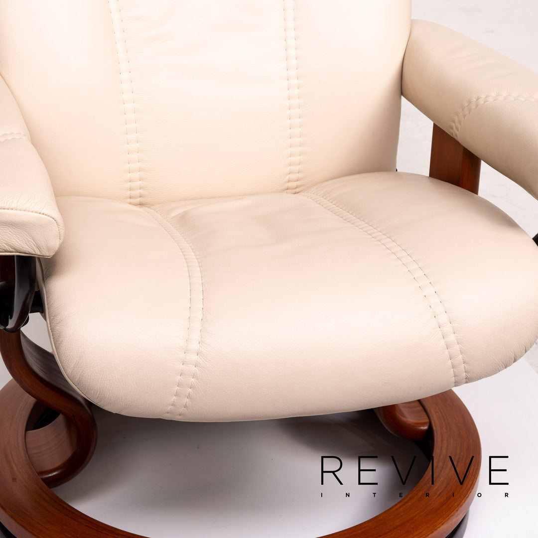 Stressless Consul Leder Sessel inkl. Hocker Creme Relaxfunktion Funktion #14047
