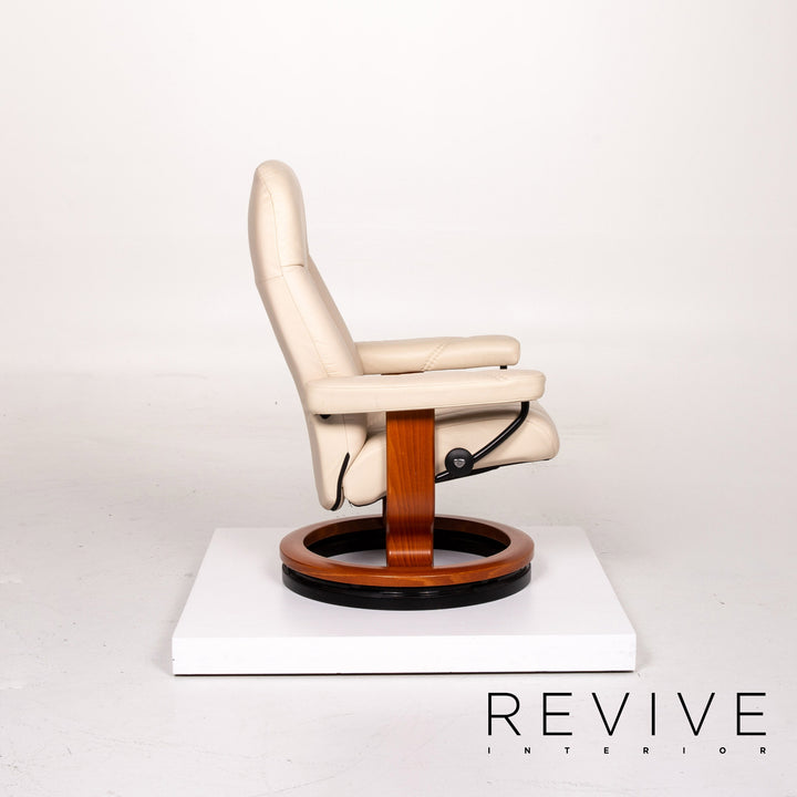 Stressless Consul Leder Sessel inkl. Hocker Creme Relaxfunktion Funktion #14047