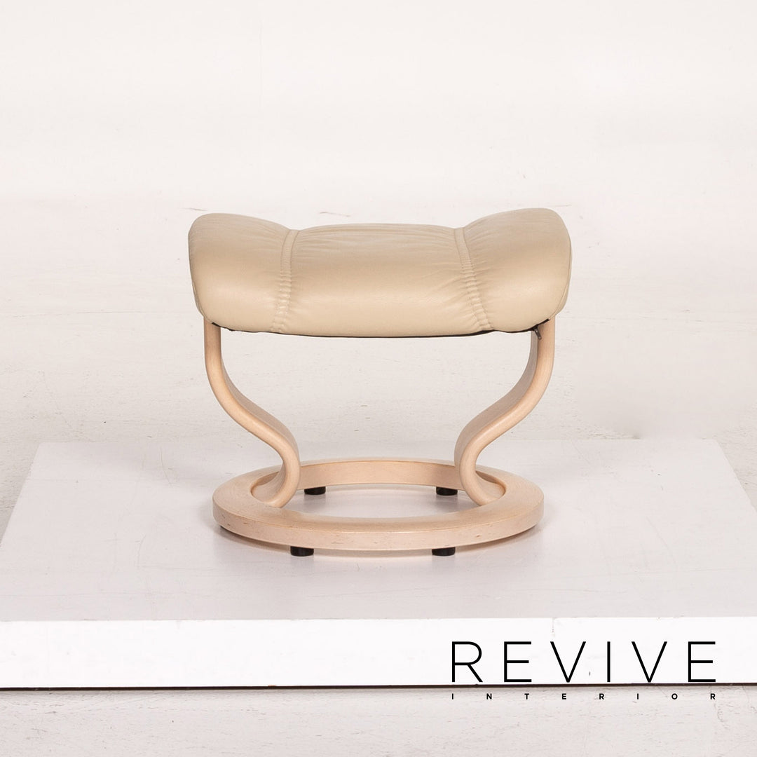 Stressless Consul leather armchair incl. stool cream relax function function relax armchair #14605