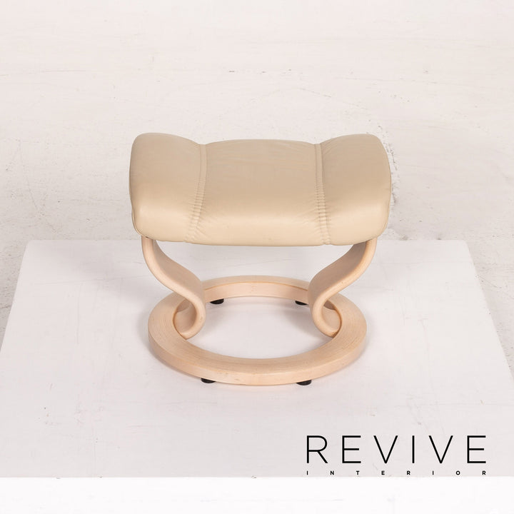 Stressless Consul leather armchair incl. stool cream relax function function relax armchair #14605