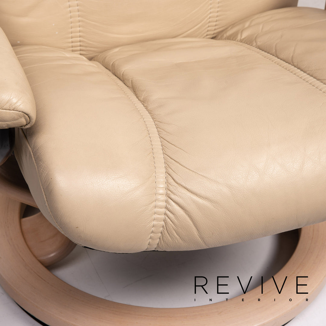 Stressless Consul Leder Sessel inkl. Hocker Creme Relaxfunktion Funktion Relaxsessel #14605