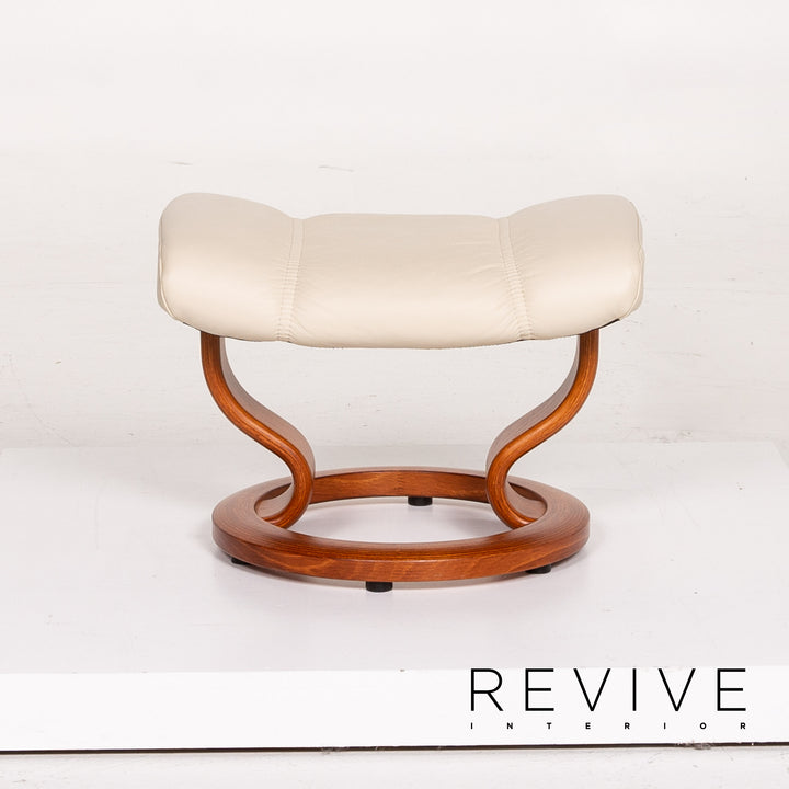 Stressless Consul leather armchair incl. stool cream relax armchair function relaxation function #14110