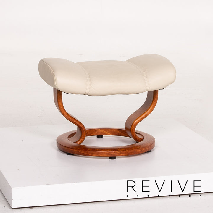 Stressless Consul leather armchair incl. stool cream relax armchair function relaxation function #14110