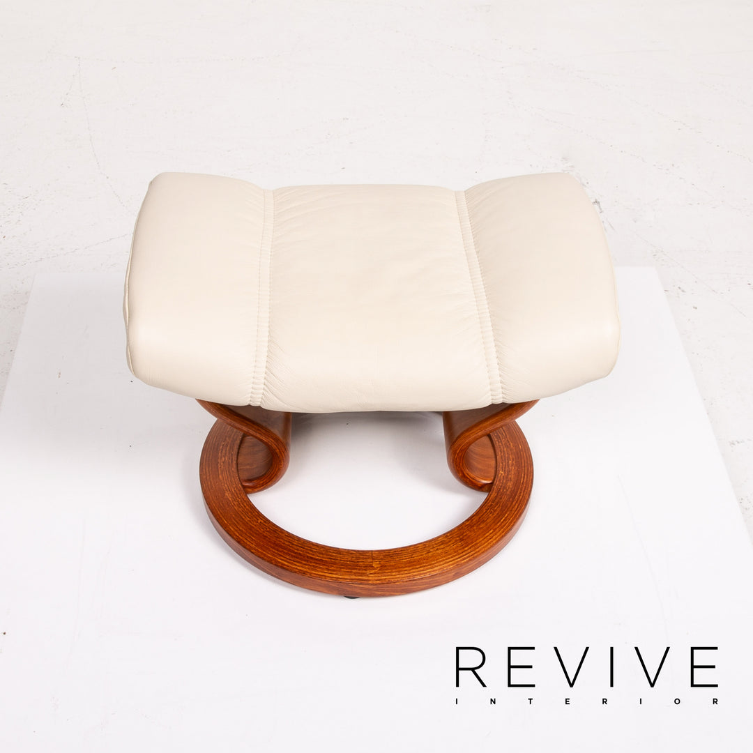 Stressless Consul leather armchair incl. stool cream relax armchair function relaxation function #14110