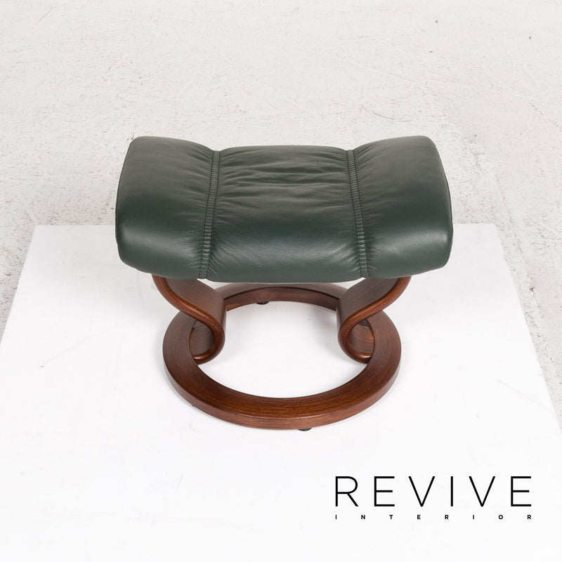 Stressless Consul Leder Sessel inkl. Hocker Grün Dunkelgrün Relaxsessel Relaxfunktion Funktion 
