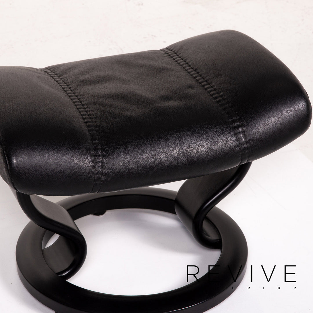 Stressless Consul Leder Sessel inkl. Hocker Schwarz Größe L Relaxsessel Relaxfunktion Funktion #14159