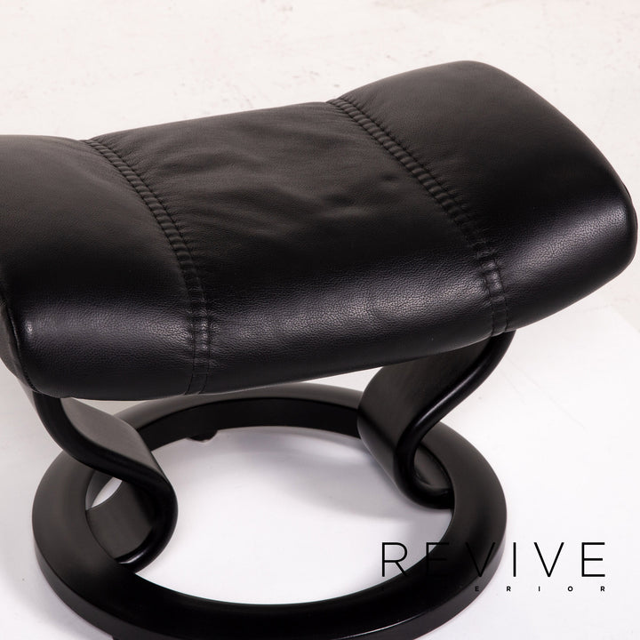 Stressless Consul Leder Sessel inkl. Hocker Schwarz Größe L Relaxsessel Relaxfunktion Funktion #14159