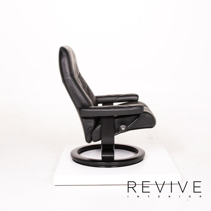 Stressless Consul Leder Sessel inkl. Hocker Schwarz Größe L Relaxsessel Relaxfunktion Funktion #14159