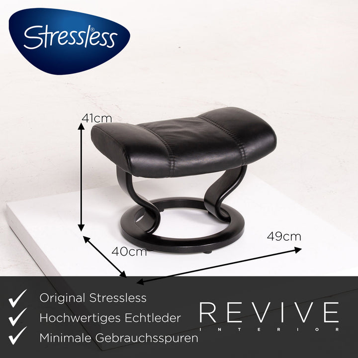 Stressless Consul Leder Sessel inkl. Hocker Schwarz Größe L Relaxsessel Relaxfunktion Funktion #14159