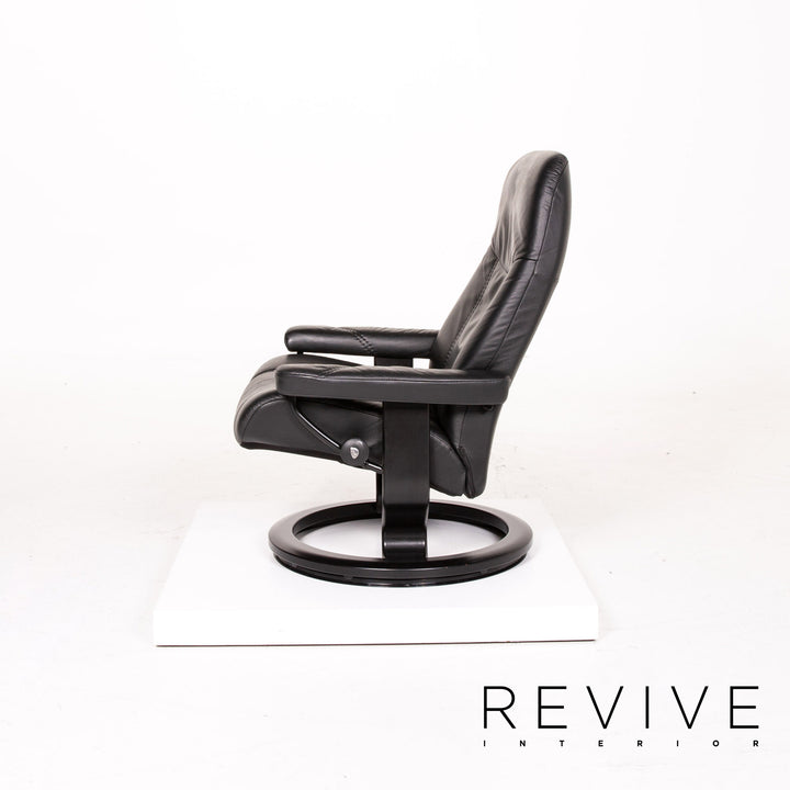 Stressless Consul Leder Sessel inkl. Hocker Schwarz Größe L Relaxsessel Relaxfunktion Funktion #14159