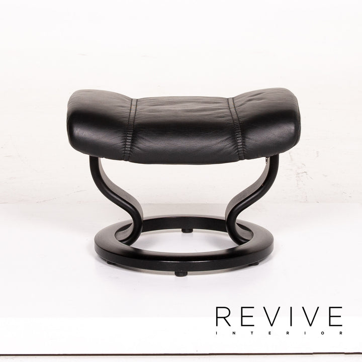 Stressless Consul Leder Sessel inkl. Hocker Schwarz Größe M Relaxsessel Relaxfunktion Funktion #13377