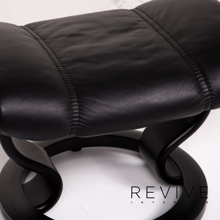 Stressless Consul Leder Sessel inkl. Hocker Schwarz Größe M Relaxsessel Relaxfunktion Funktion #13377