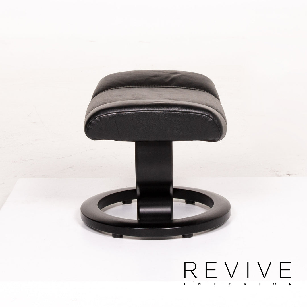 Stressless Consul Leder Sessel inkl. Hocker Schwarz Größe M Relaxsessel Relaxfunktion Funktion #13377