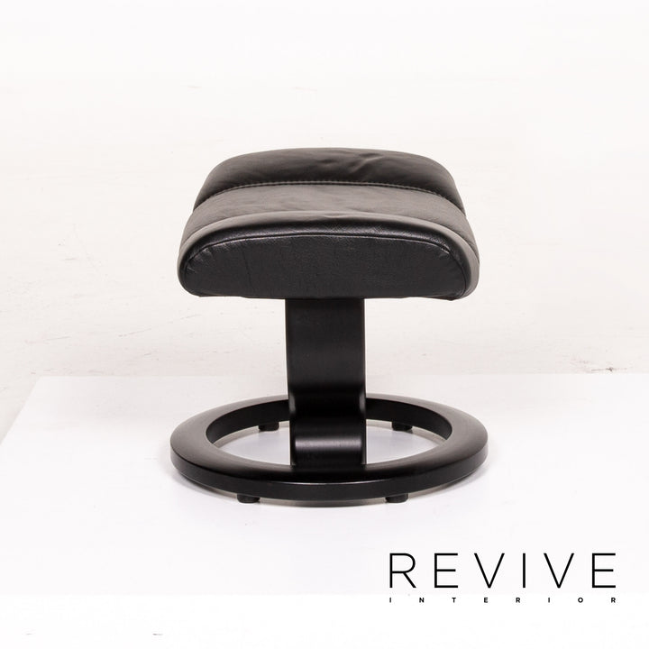 Stressless Consul Leder Sessel inkl. Hocker Schwarz Größe M Relaxsessel Relaxfunktion Funktion #13377
