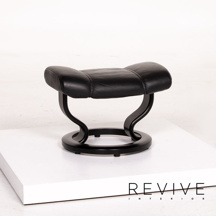 Stressless Consul Leder Sessel inkl. Hocker Schwarz Größe M Relaxsessel Relaxfunktion Funktion #13377