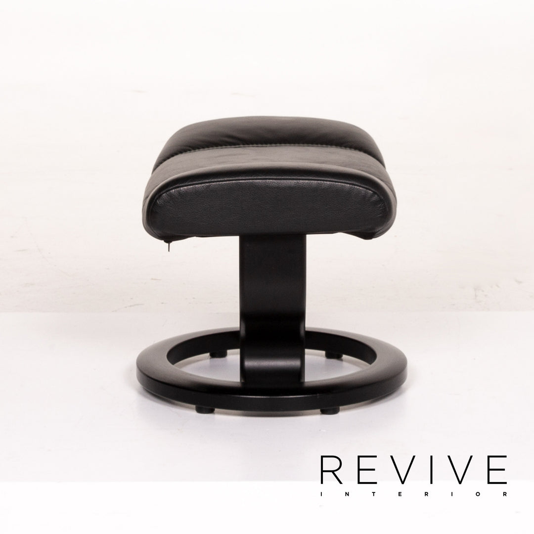 Stressless Consul Leder Sessel inkl. Hocker Schwarz Größe M Relaxsessel Relaxfunktion Funktion #13377