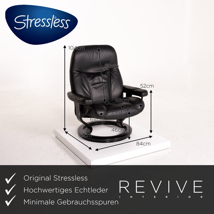 Stressless Consul | Sessel | Leder | Schwarz | Revive Interior