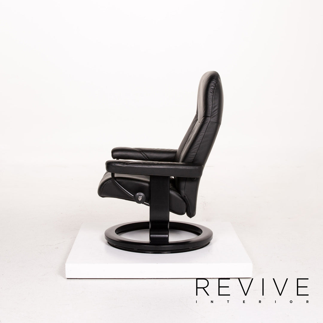 Stressless Consul Leder Sessel inkl. Hocker Schwarz Relaxsessel Relaxfunktion Funktion #14604