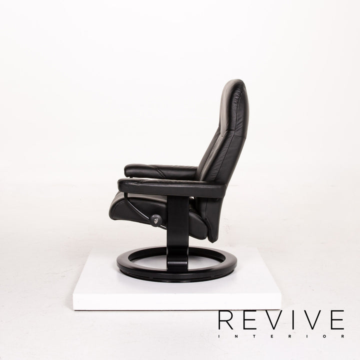 Stressless Consul Leder Sessel inkl. Hocker Schwarz Relaxsessel Relaxfunktion Funktion #14604