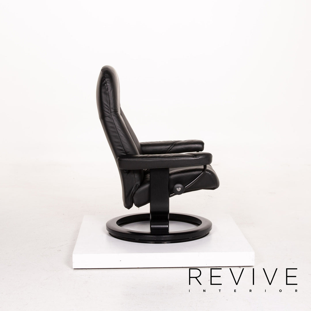 Stressless Consul Leder Sessel inkl. Hocker Schwarz Relaxsessel Relaxfunktion Funktion #14604