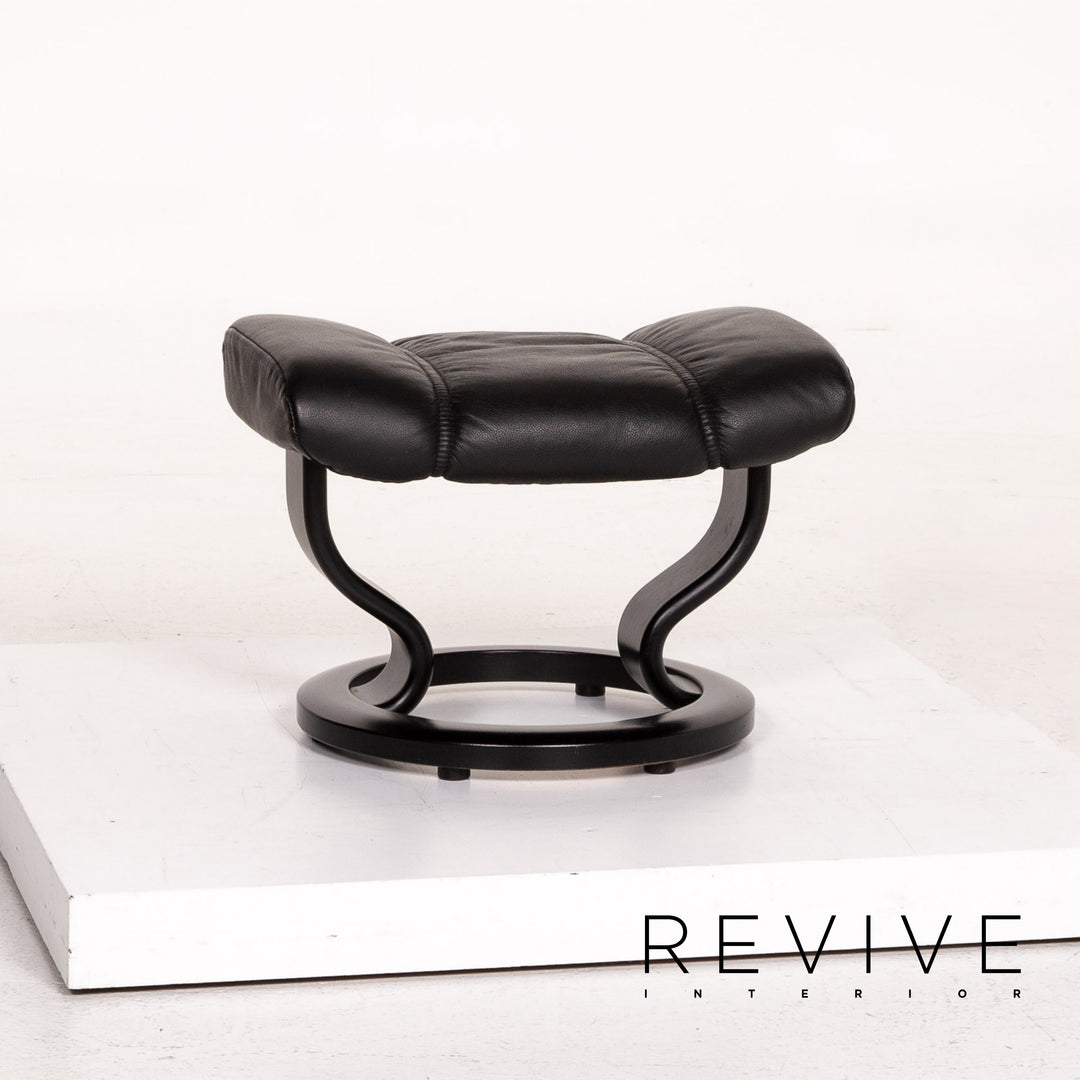 Stressless Consul Leder Sessel inkl. Hocker Schwarz Relaxsessel Relaxfunktion Funktion #14604
