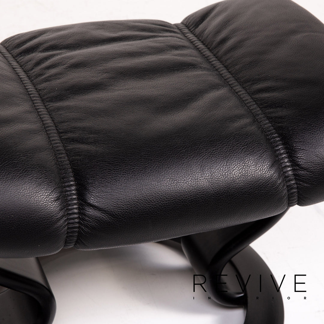 Stressless Consul Leder Sessel inkl. Hocker Schwarz Relaxsessel Relaxfunktion Funktion #14604