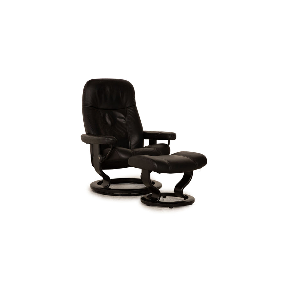 Stressless Consul Leder Sessel Schwarz inkl. Hocker