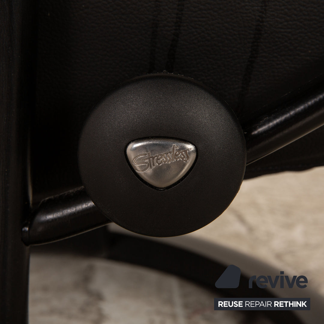 Stressless Consul Leder Sessel Schwarz inkl. Hocker