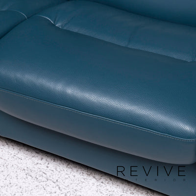 Stressless Leder Sofa Blau Petrol Dreisitzer Funktion Couch #9646
