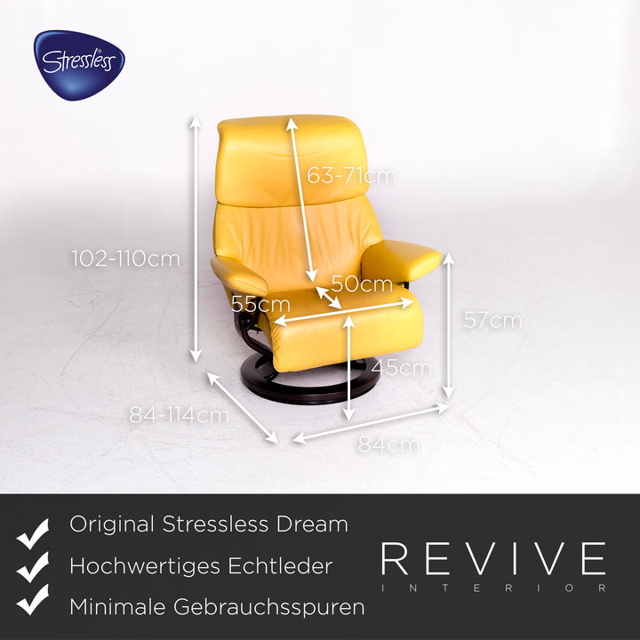 Stressless Dream Leder Sessel Gelb Relax Funktion Garnitur #8711