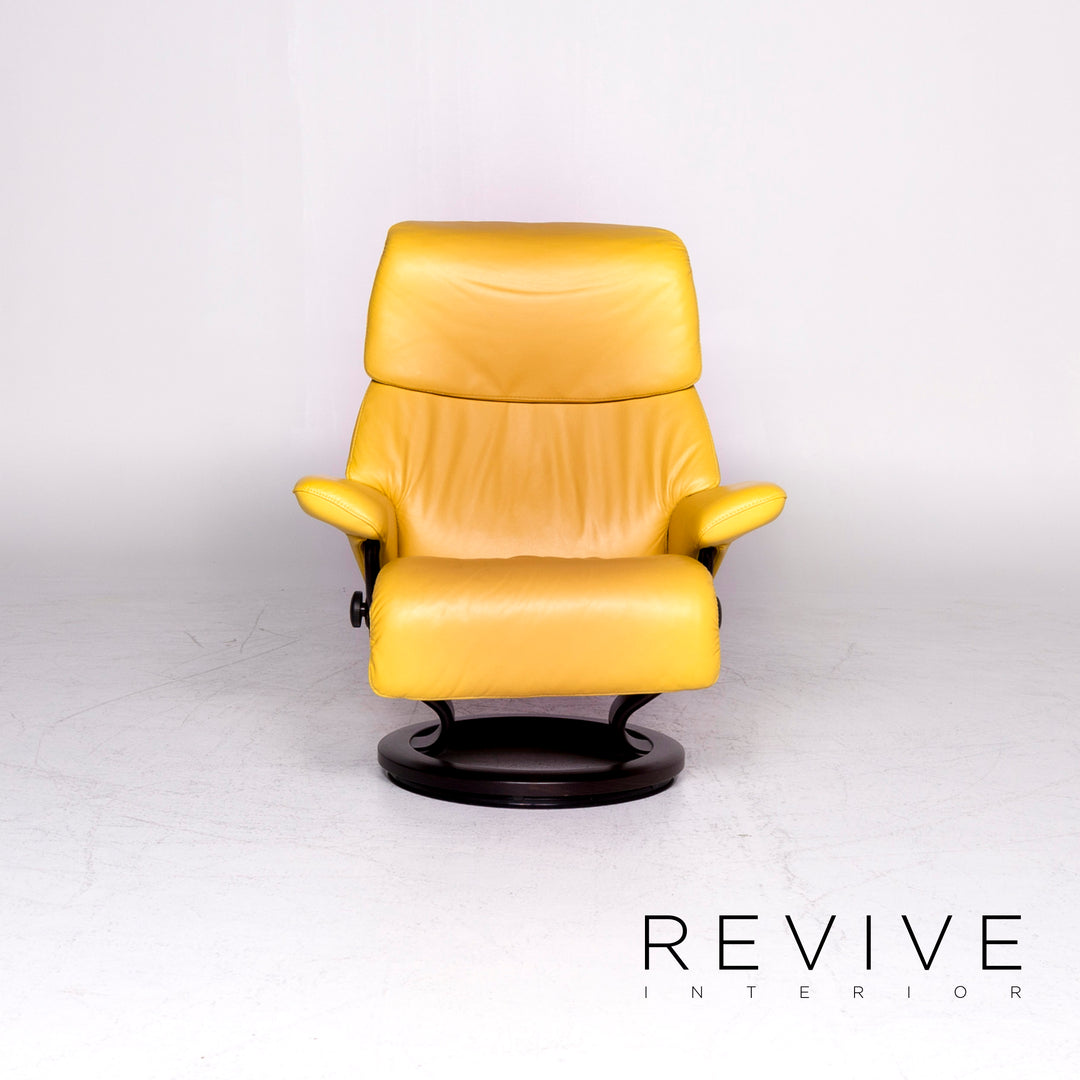Stressless Dream Leder Sessel Gelb Relax Funktion Garnitur #8711