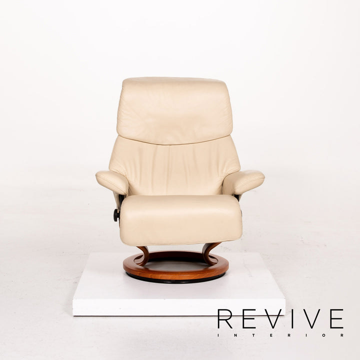 Stressless Dream Leder Sessel inkl. Hocker Creme Relaxfunktion Funktion Relaxsessel #14423