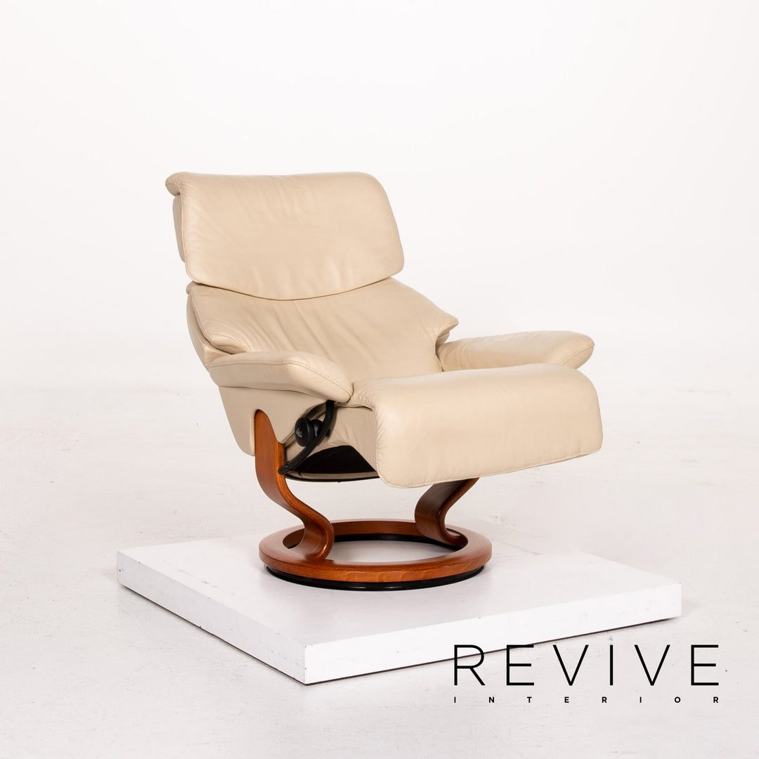 Stressless Dream Leder Sessel inkl. Hocker Creme Relaxfunktion Funktion Relaxsessel #14423