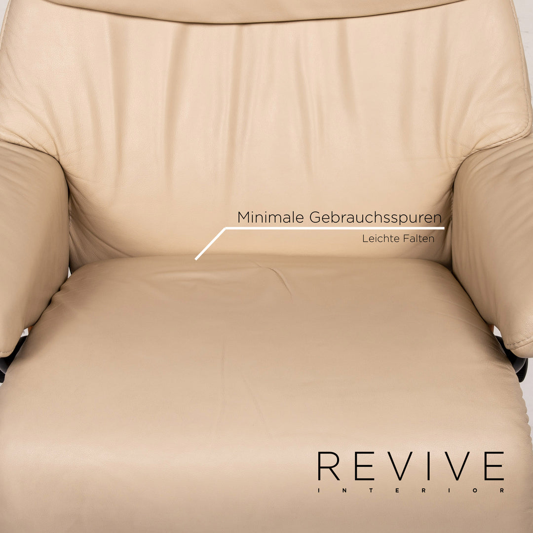 Stressless Dream Leder Sessel inkl. Hocker Creme Relaxfunktion Funktion Relaxsessel #14423