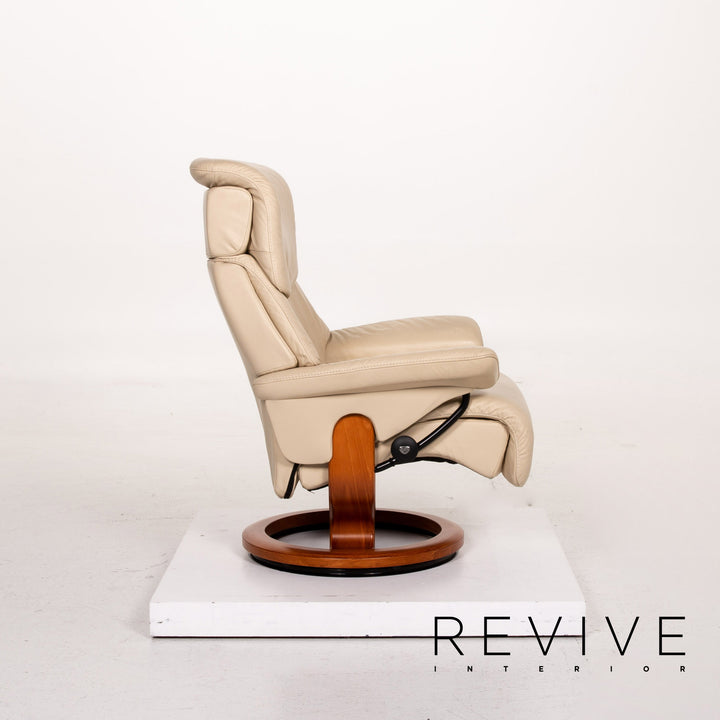 Stressless Dream Leder Sessel inkl. Hocker Creme Relaxfunktion Funktion Relaxsessel #14423