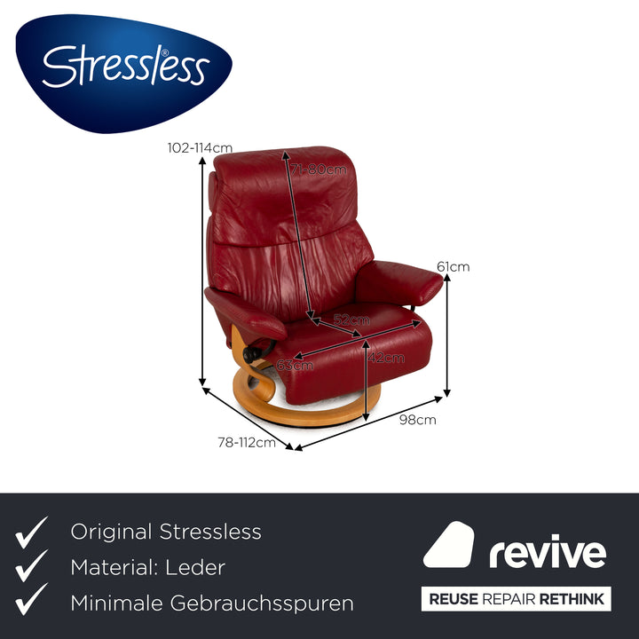 Stressless Dream Leder Sessel Rot Funktion