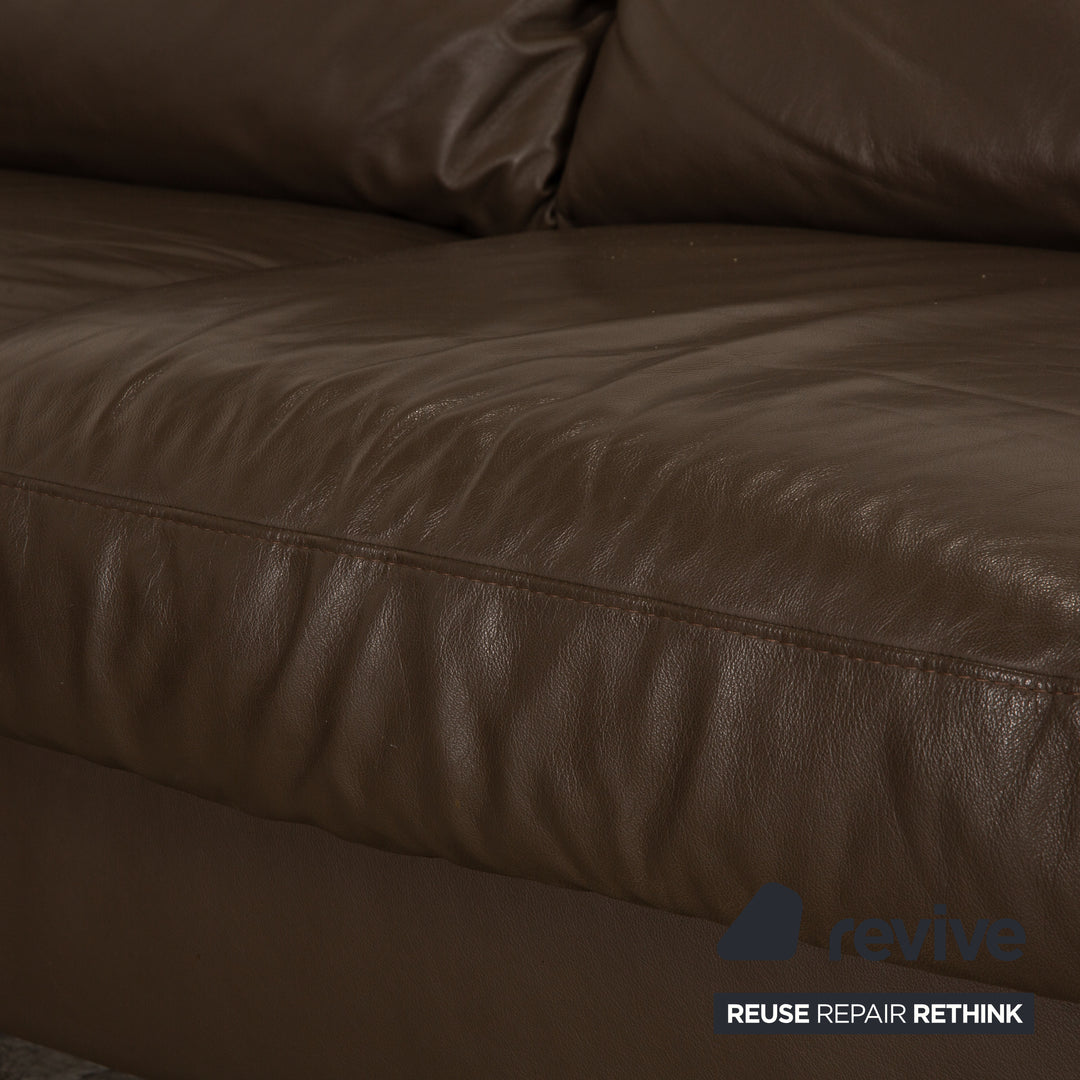 Stressless E 200 Leather Corner Sofa Brown Sofa Couch