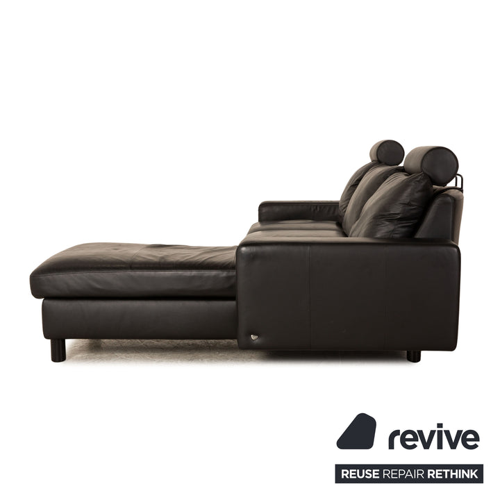 Stressless E 200 Leder Ecksofa Schwarz Recamiere Rechts Sofa Couch